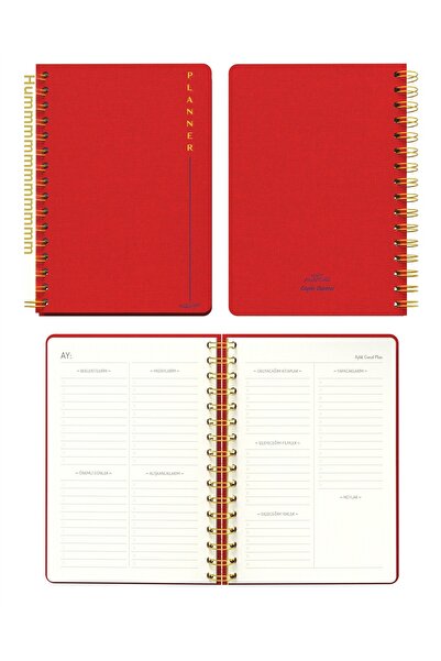 Meli Melek Melimelek Planner Red (Hardcover) - Ceyda Düvenci
