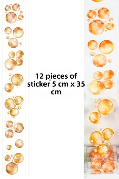 Kolbi Craft 12 قطعة من ملصقات الفقاعات البرتقالية الشفافة لدفتر الملاحظات وال...