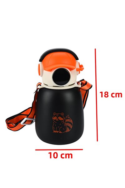 VENON Dj Design Black 🟠 500 ml Stainless Steel 🎧 Termos Matara – 10×18 Children's Water Bottle Flask
