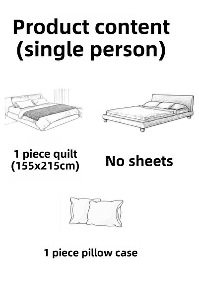 sternen glanz New Veloria Cotton Patterned Double-Sided Quilt - Pillowcase Set