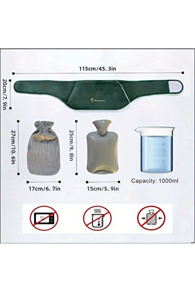 ORGANICYOU Cixicity Bed Hot Water Bottle,Sleep&Warmth-Perfect Gift for Women: Abdominal, Belly&Pelvic Heating