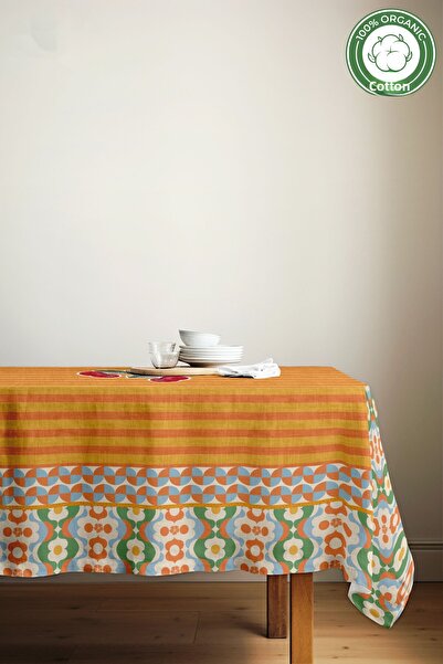 MOSHEYA HOME مفرش طاولة ديجيتال مطبوع - 140x180 - 140x220 سم 140x240 سم - قما...