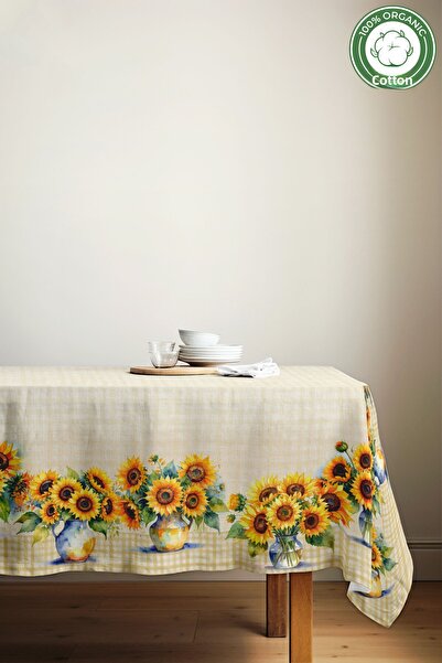 MOSHEYA HOME مفرش طاولة ديجيتال مطبوع - 140x180 - 140x220 سم 140x240 سم - قما...