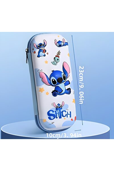 kardelen kırtasiye Stitch 3D Embossed Durable Pencil Case Large Capacity Pen Holder Stitch