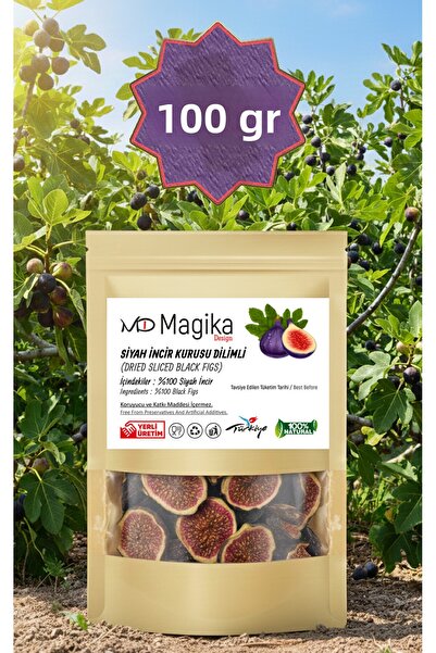 Magika Design 100 Gr Natural Dried Black Fig Chips, Domestic Fresh Harvest Pr...