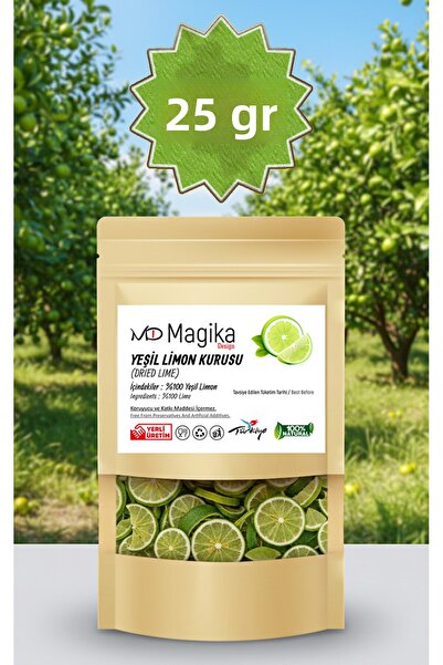 Magika Design 25 Gr Green Lemon - Dried Lime Lemon, Fresh Harvest, Domestic P...