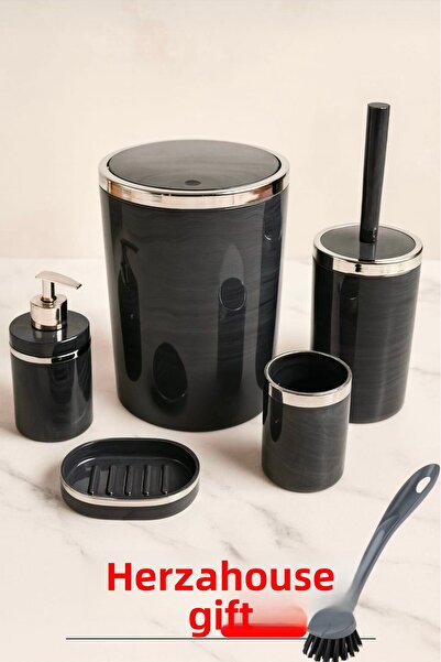 Herza House 5 Piece Acrylic Bathroom Set