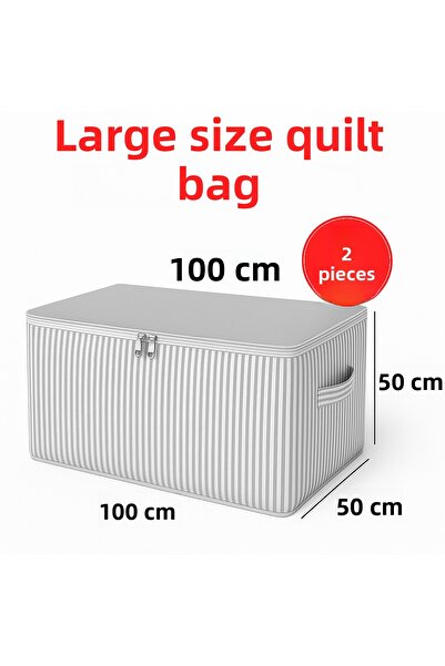 Spartek home textile 2- Pieces of Anthracite Striped Maxi Large Size Pillow, Quilt, Cushion Cover Patterned 100X50