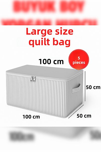 Spartek home textile 5 - Pieces of Anthracite Striped Maxi Large Size Pillow, Quilt, Cushion Cover Patterned 100X50