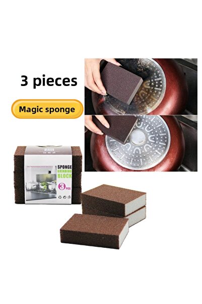 Doori 3 قطع من إسفنج تنظيف السحري لإزالة البقع الصعبة من أواني الطهي والملاعق والشاي