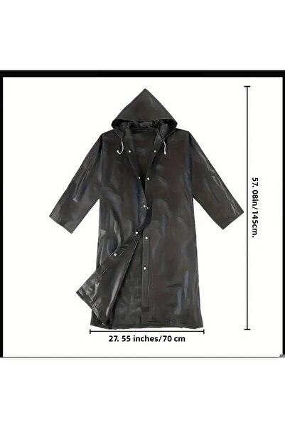 ORGANICYOU Yiwushi 1Pc Reusable Outdoor Water Fishing Raincoats Hooded Buttons Design