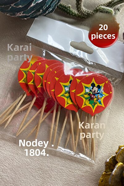 karanca parti süs 20 قطعة من أعواد الأسنان لعيد الميلاد لتزيين الحلويات والمن...