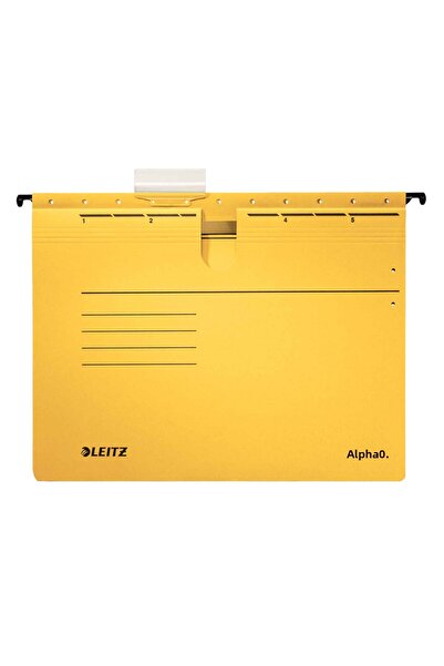 Leitz Hanging File Ring Binder Alpha Cardboard A4 Yellow 1984 Pack of 25
