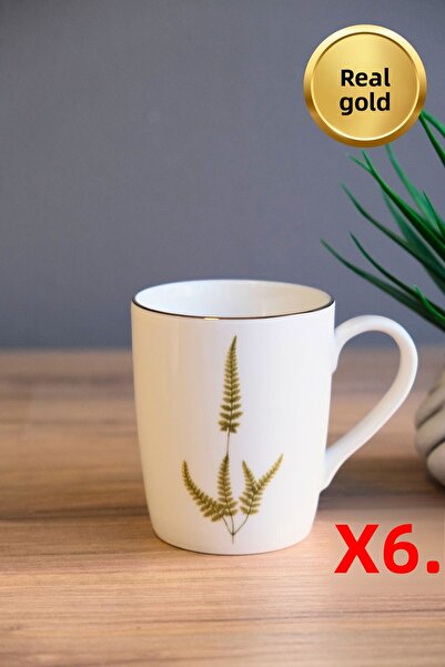 tabakevi Tabak Evi Porcelain Natura Marinum Mug with Handle 9cm 220ml Set of 6