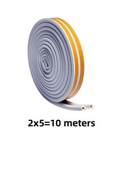 HkTeknik 2X5=10 Door Window Strip Seal Cold Insulation Rubber Strips