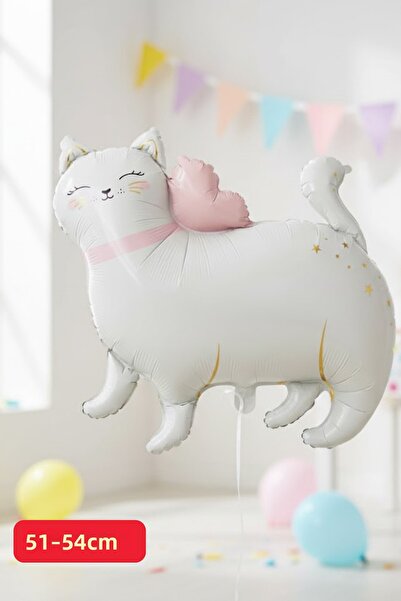 Baloncu Nene Cat Foil Balloon Birthday Foil Balloon Character Foil Children's Birthday Balloon