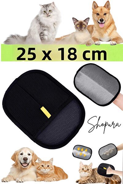 Shopura Double Sided Static Cat Dog Hair Cleaning Glove for Clothes, Furnitur...