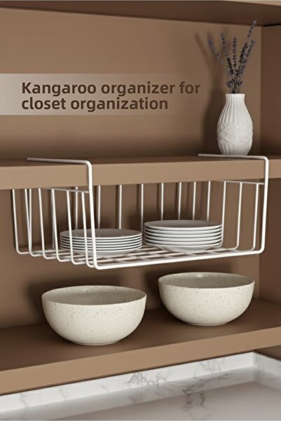 Orvila Органайзер за гардероб Органайзер кенгуру - Органайзер за закачане на нагревател за кърпи Органайзер за баня Кухня