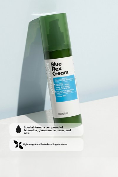Greenlabel Blue Flex Cream - 200 Ml Glucosamine and Msm Body Gel Joint and Muscle Shoes