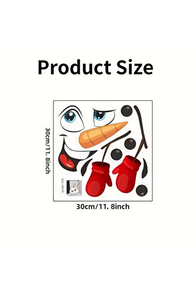 UÇAN SİNCAP Christmas Self-Adhesive Waterproof Pvc Gloved Snowman Toilet Cove...