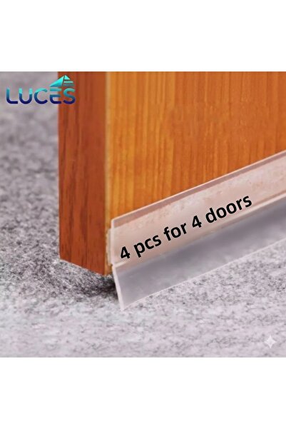 LUCES DESİGN 4 قطع من شريط السيليكون لنوافذ الأبواب بطول 3 أمتار مقاوم للرياح...
