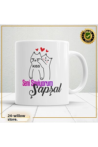 WİLLOW STORE Valentine's Day, Special for Lovers, Love, Affection Porcelain M...