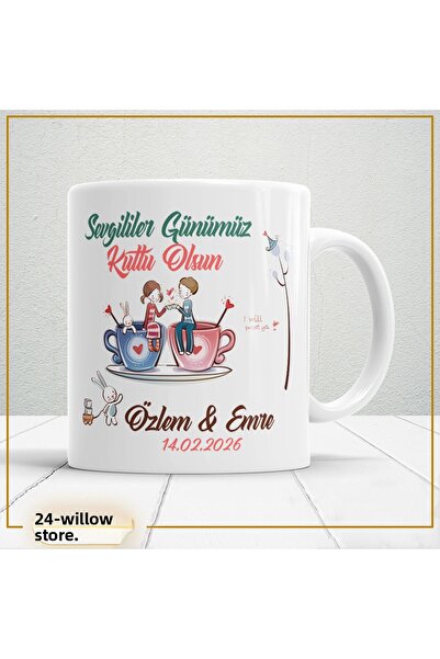 WİLLOW STORE كوب خزفي لعيد الحب، خاص بالمحبين، للحب والحنان - 12