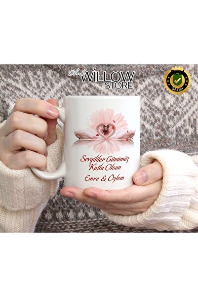 WİLLOW STORE كوب خزفي لعيد الحب، خاص بالمحبين، للحب والاحترام - 110