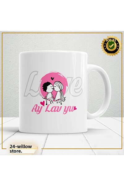 WİLLOW STORE كوب خزفي لعيد الحب، خاص بالمحبين، الحب، والحب - 129