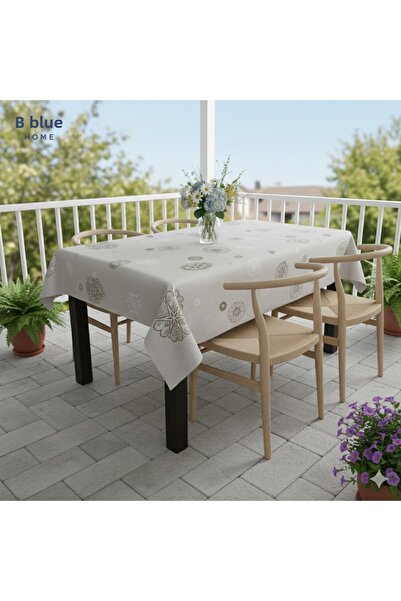 Blue Home 🆕 Tablecloth Fiber-Lined Pvc Non-Slip Stain-Resistant Wipeable Kitchen and Garden Tablecloth.