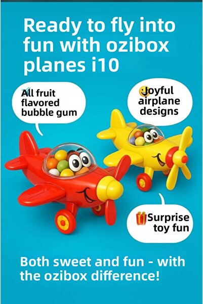 OZİBOX OZİPLANES Toy Plane with Gum