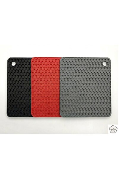 5Gen Tasarım Suport pătrat din silicon roșu, negru și gri, pentru prăjituri, ...