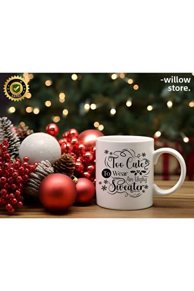 WİLLOW STORE Merry Christmas, Christmas Themed Porcelain Mug, New Year, Merry...