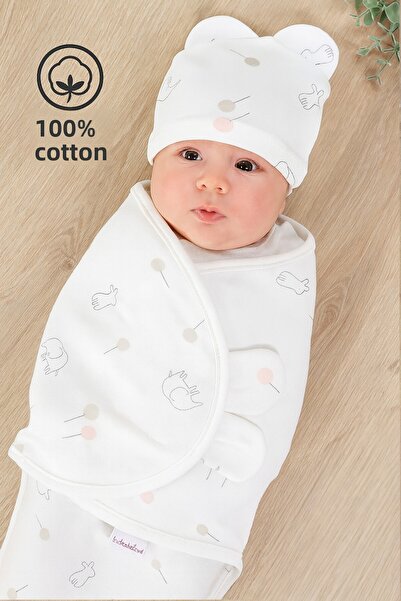 Sitilin قماش قطني 100% للأطفال من عمر 0-4 أشهر، مزود بحلقة فيلكرو، قماش قطني ناعم، قماش قابل للتنفس STL7103