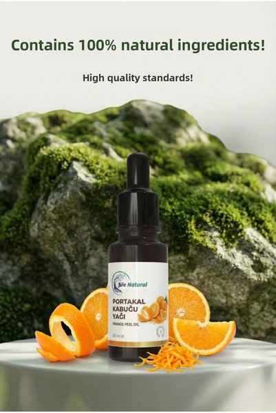 Şile Natural Orange Peel Oil 10 ml – 100% Pure and Natural Essential Oil Suitable for Skin, Hair and Aromatherapy Use