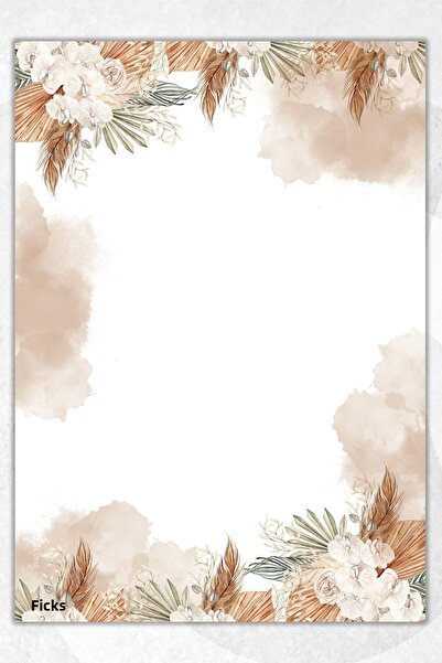 Ficksy Flower Note Paper - A5 Size - 50 Sheets - Notepad - Memopad - Memo Pad - To Do List