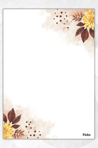 Ficksy Flower Note Paper - A5 Size - 50 Sheets - Notepad - Memopad - Memo Pad - To Do List