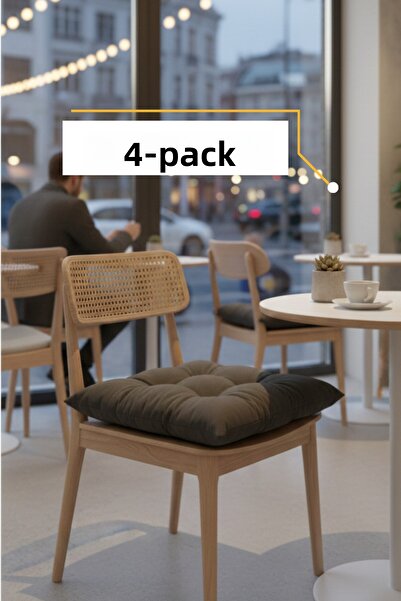 LemonBloom وسادة كرسي BAF مكونة من 4 قطع مقاس 40 × 40 سم - مجموعة وسائد للمطب...