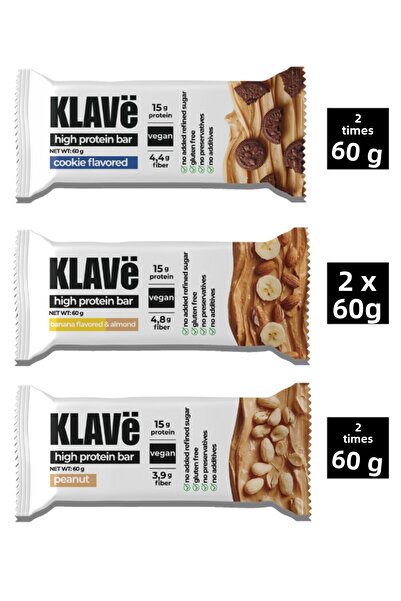 KLAVë بروتين بار عالي البروتين - 60 جرام × 6 قطع - 15 جرام بروتين، نباتي وخال...