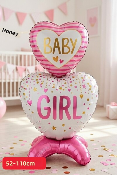 Baloncu Dede Προμήθειες για πάρτι αποκάλυψης φύλου με ροζ μπαλόνια από αλουμινόχαρτο για πάρτι για μωρά