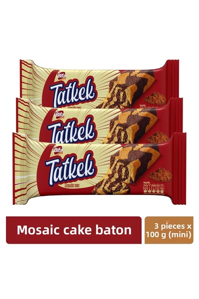 Bifa كعكة تاتكيك موزايك ميني باتون 100 جرام × 3 قطع