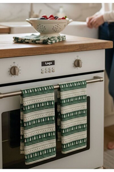 ŞENER HOME 100% Cotton Kitchen Hand Towel, Napkin, Dishcloth Christmas Gift E...