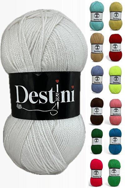 destini Baby Wool Hand Knitting Yarn Cardigan, Sweater, Scarf, Beanie 100 Gr 300 Meters Skewers 3-3,5 Crochet 2,5 Multicolor