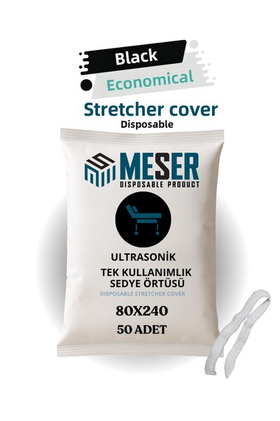 meser disposable product غطاء سرير اقتصادي أسود 50 قطعة