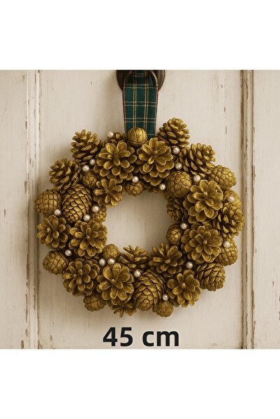 Marrone Χρυσό Στολίδι Πόρτας και Τζάκι Μεγάλο 45 εκ.