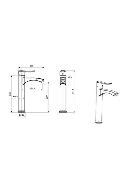 KAREN BANYO Nova Dishwasher Faucet, Chrome, Cisa 47275