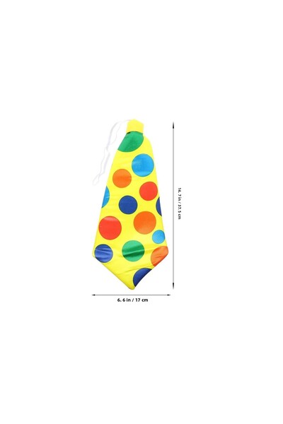 TOYFEST Clown Necktie Elastic Wide Cut Colorful Costume Accessory 17X37 cm for Party Show