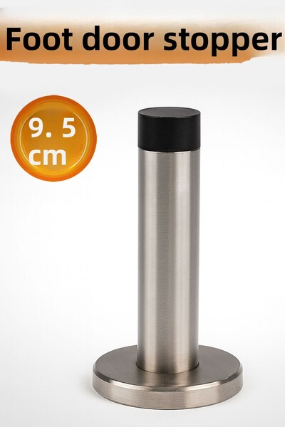 Badem10 مانع ارتطام الباب المعدني بطول 9.5 سم مع قاعدة معدنية لمنع الاصطدام و...