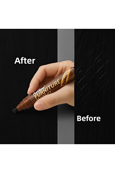 Badem10 Black Color Furniture Touch up Pen Wood Table Coffee Table Cabinet Pen Hardwood Scratch Remover Crack Filler