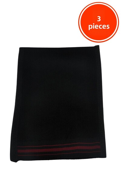 xdeonss قفاز تقشير حمام تركي من الكريب الأسود مقاس 17×27 سم × 3 قطع